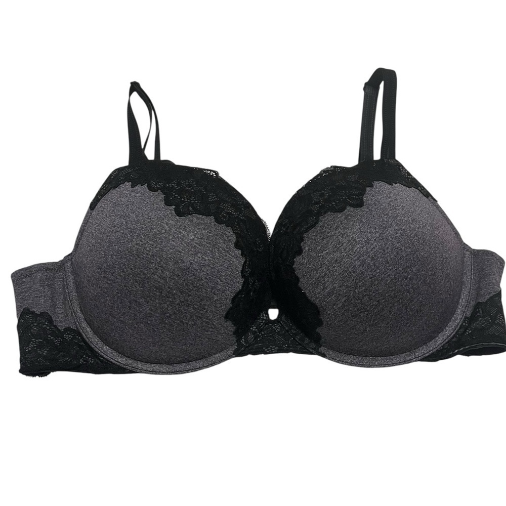 Torrid Curve Black & Gray Lace Bra – Supportive, Feminine